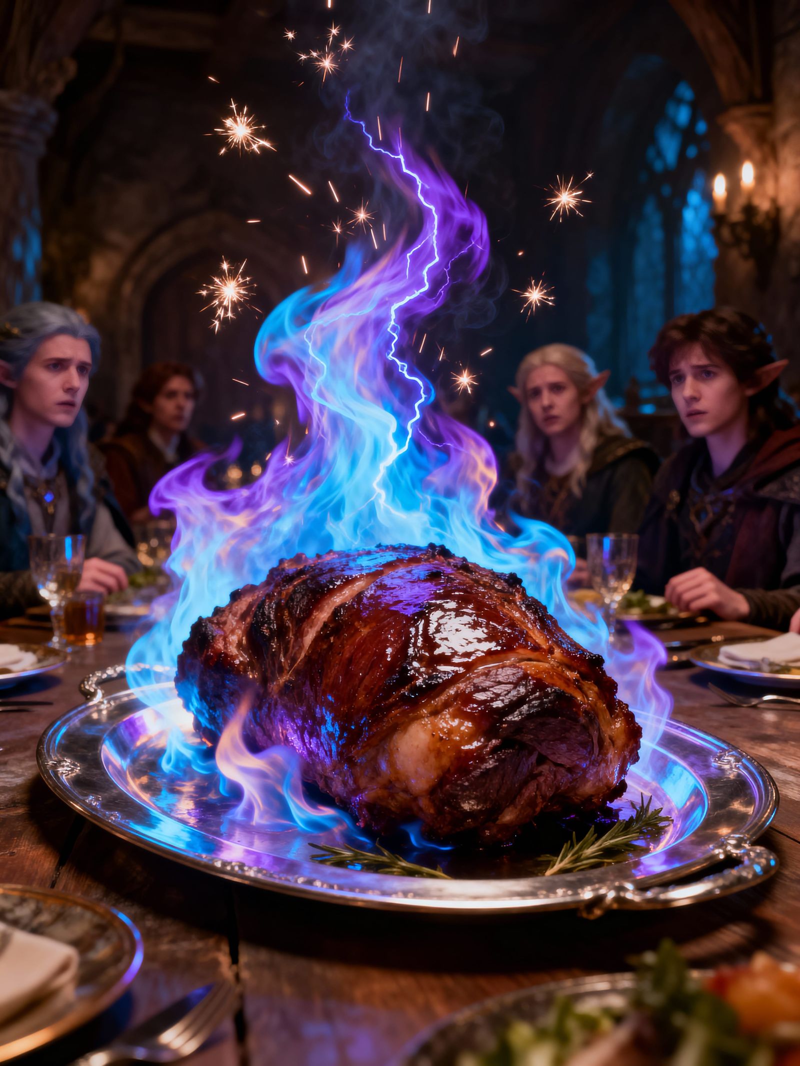 Magical Feast with Ethereal Dragon's Breath Roast