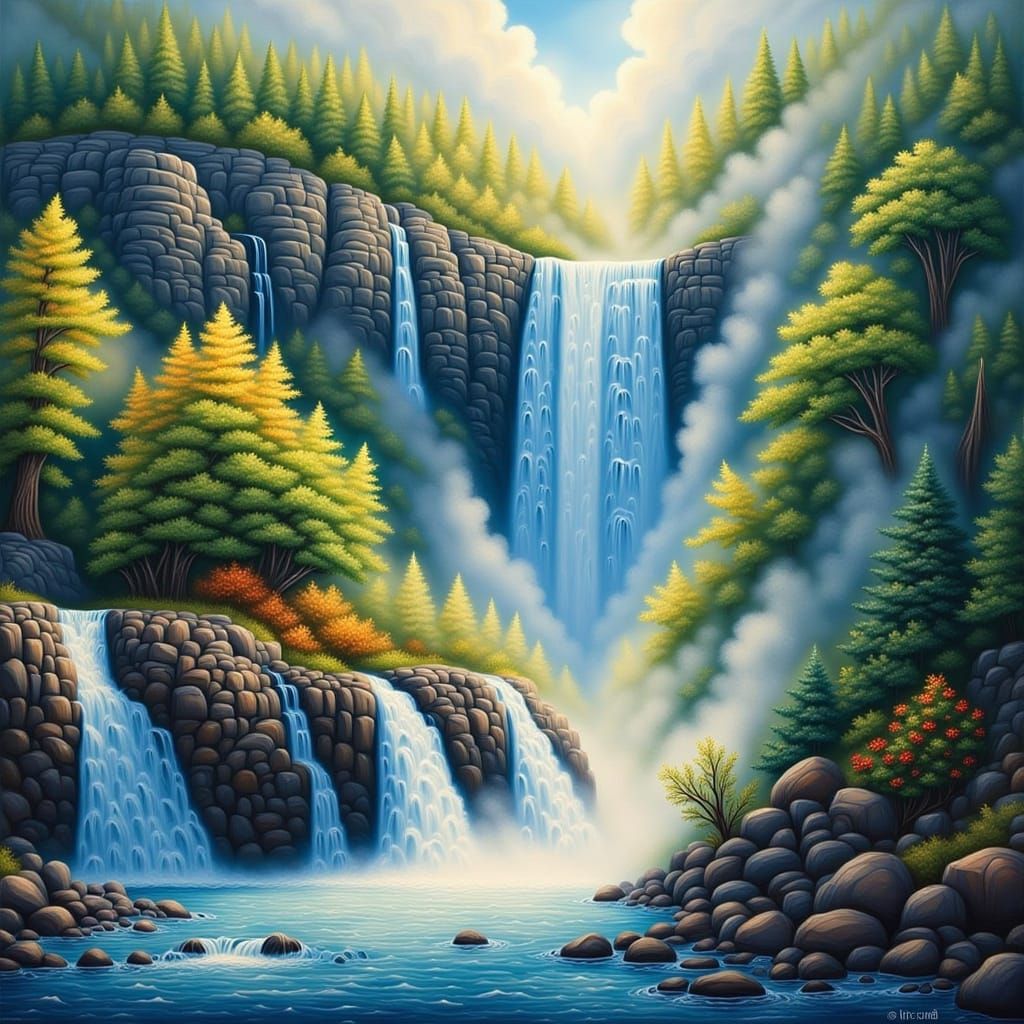 Teenager Creates Waterfall From Hands