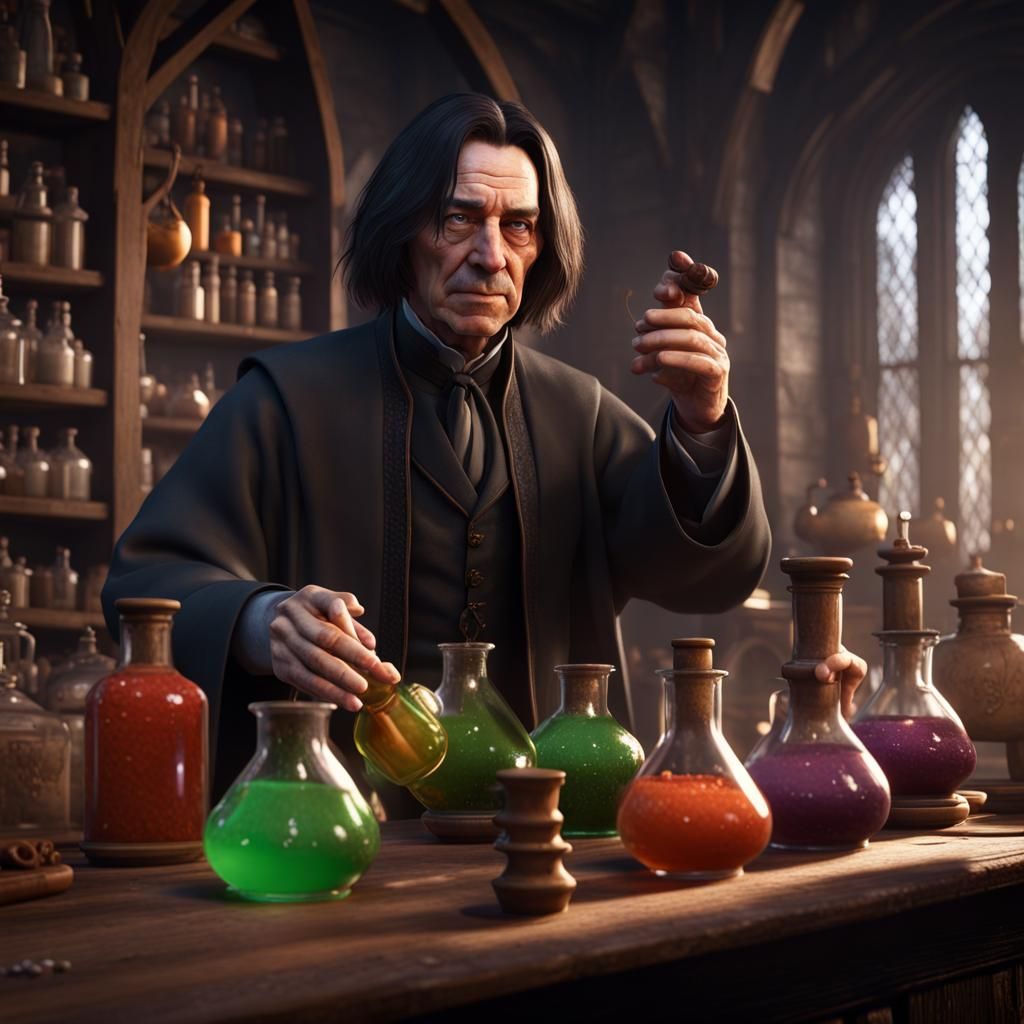 Professor Snape's Potion Class in 3D Game Style