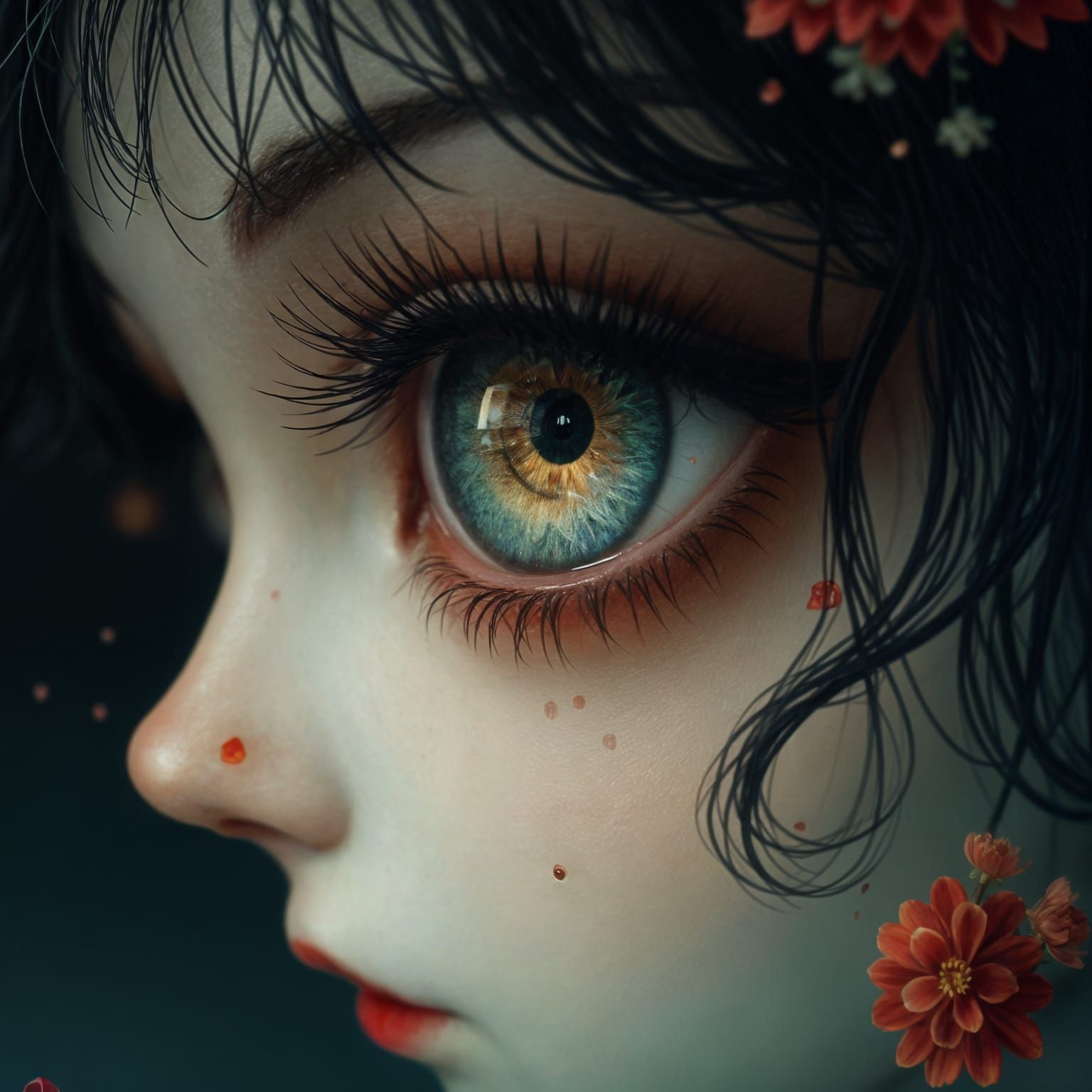 Enigmatic Geisha Weeps for Lost Love