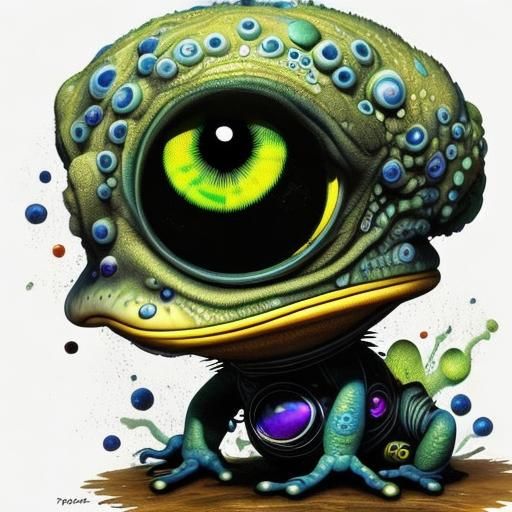 Greeblesque HypnoToad with Psychedelic Eyes