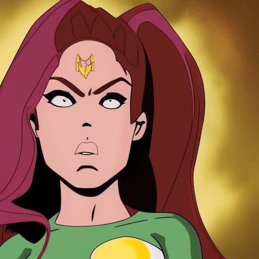 Olivia Rodrigo as Starfire: Hyperrealistic Concept Art