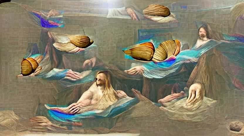 Clam Jesus in Renaissance Style