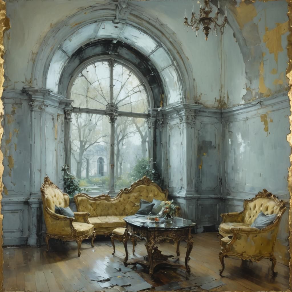 Baroque Room of Memories in Oil on Canvas