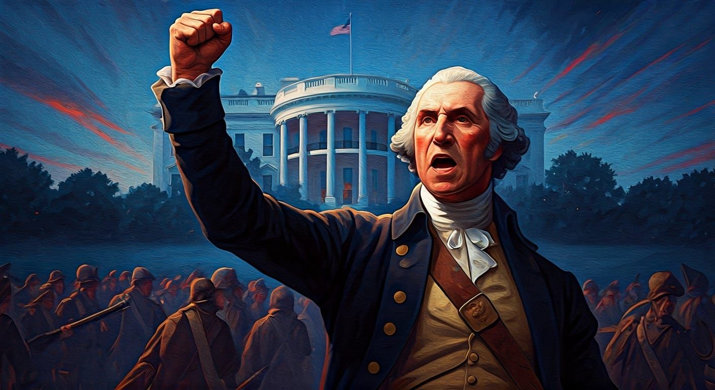 George Washington's Fury: Dystopian Matte Painting