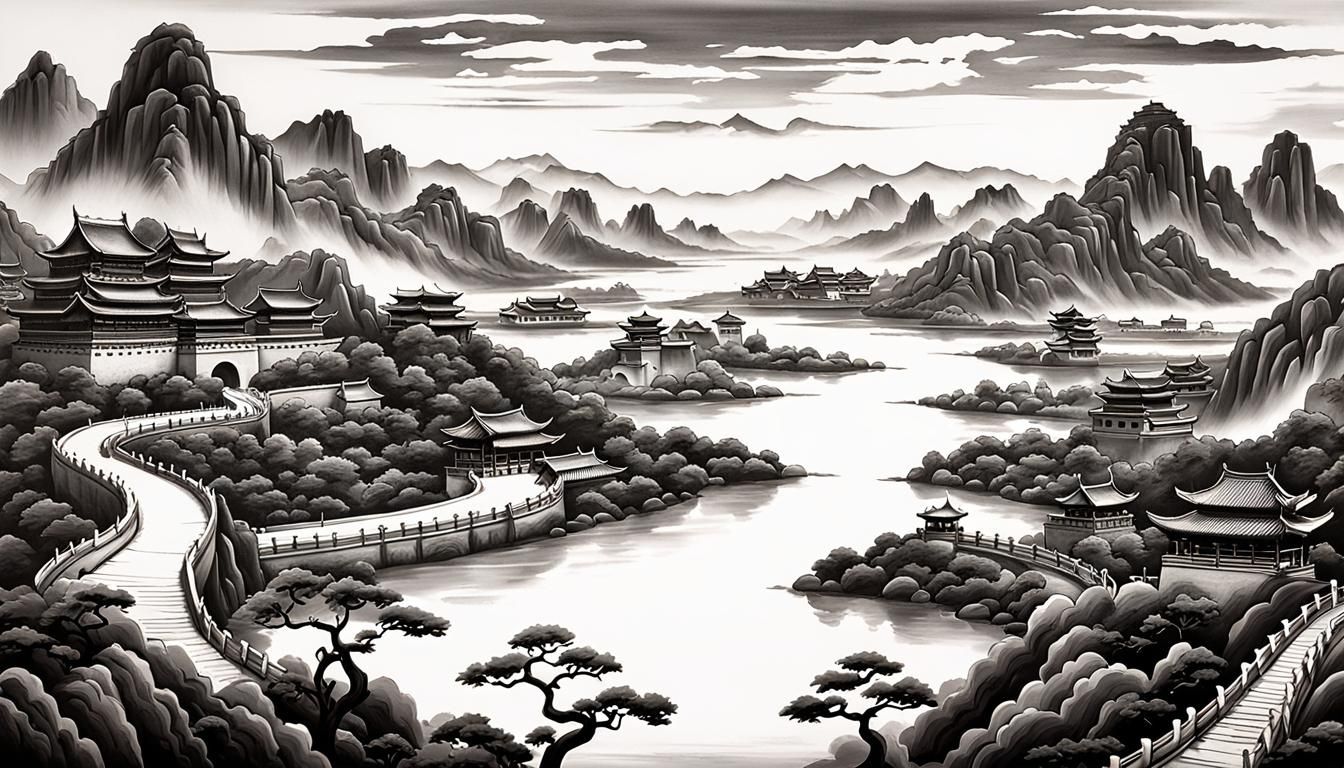 Surreal Landscape Emerges from Ancient Scroll