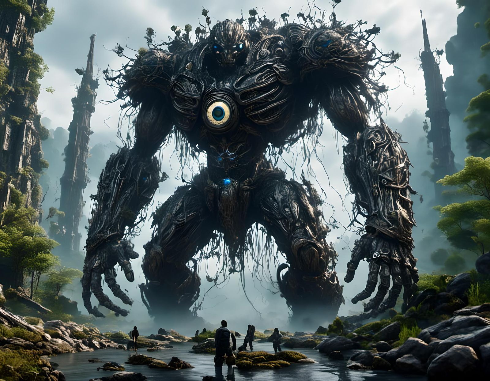 Colossal Eyeball Warrior on Alien World