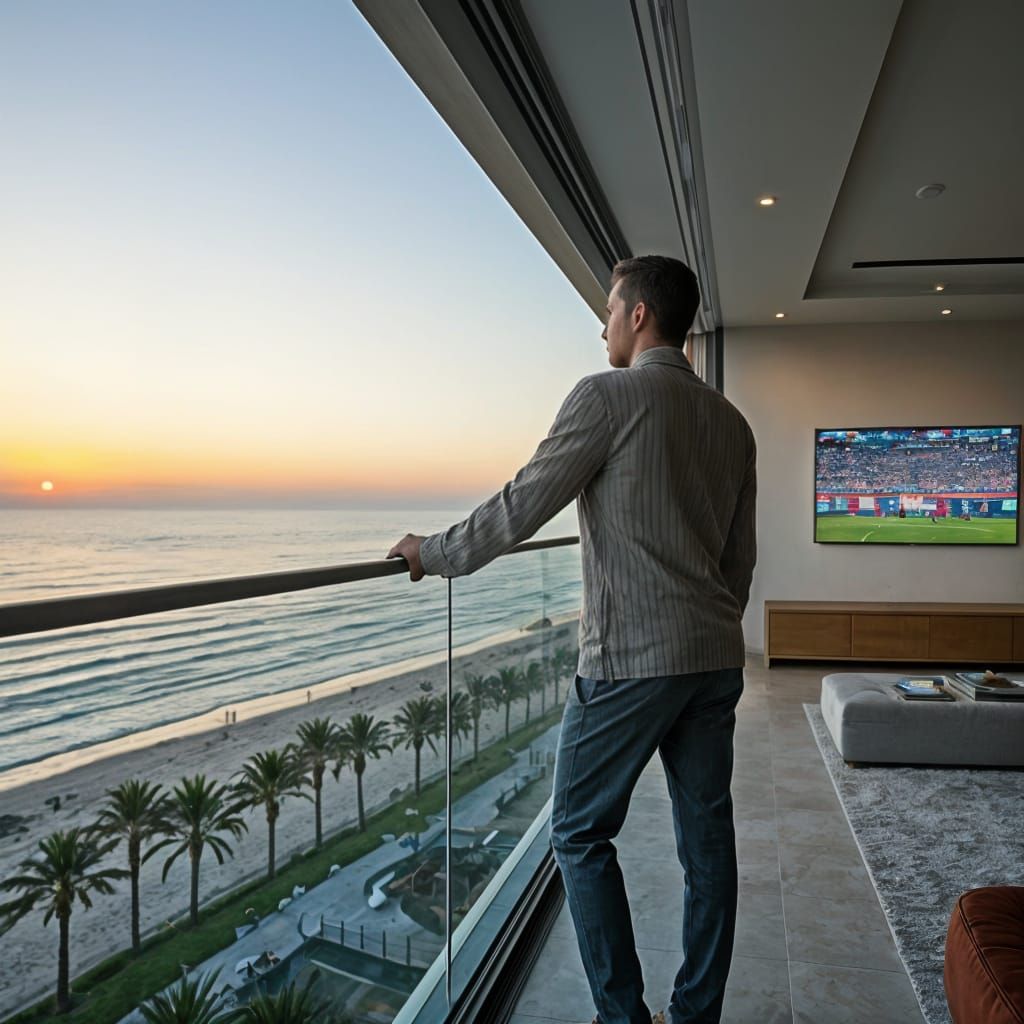 Sunset View from Penthouse Balcony