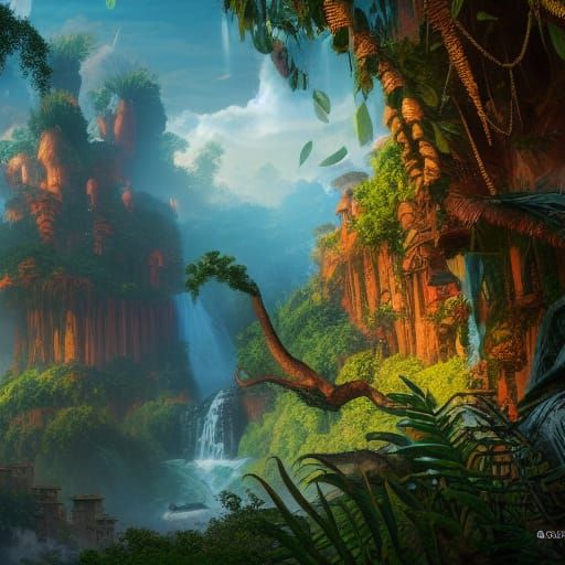 Fantastical Madagascar Concept Art in Deep Color