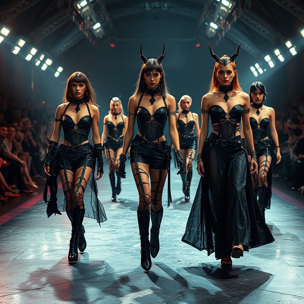 Industrial Chic Fashion Show on Cinematic Runway