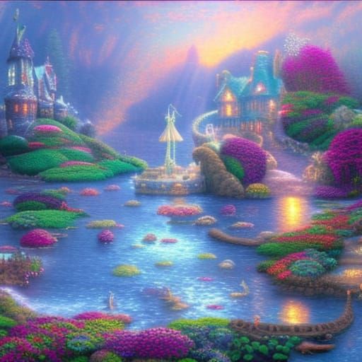 Ethereal Mermaid Kingdom in a Fantasy Style