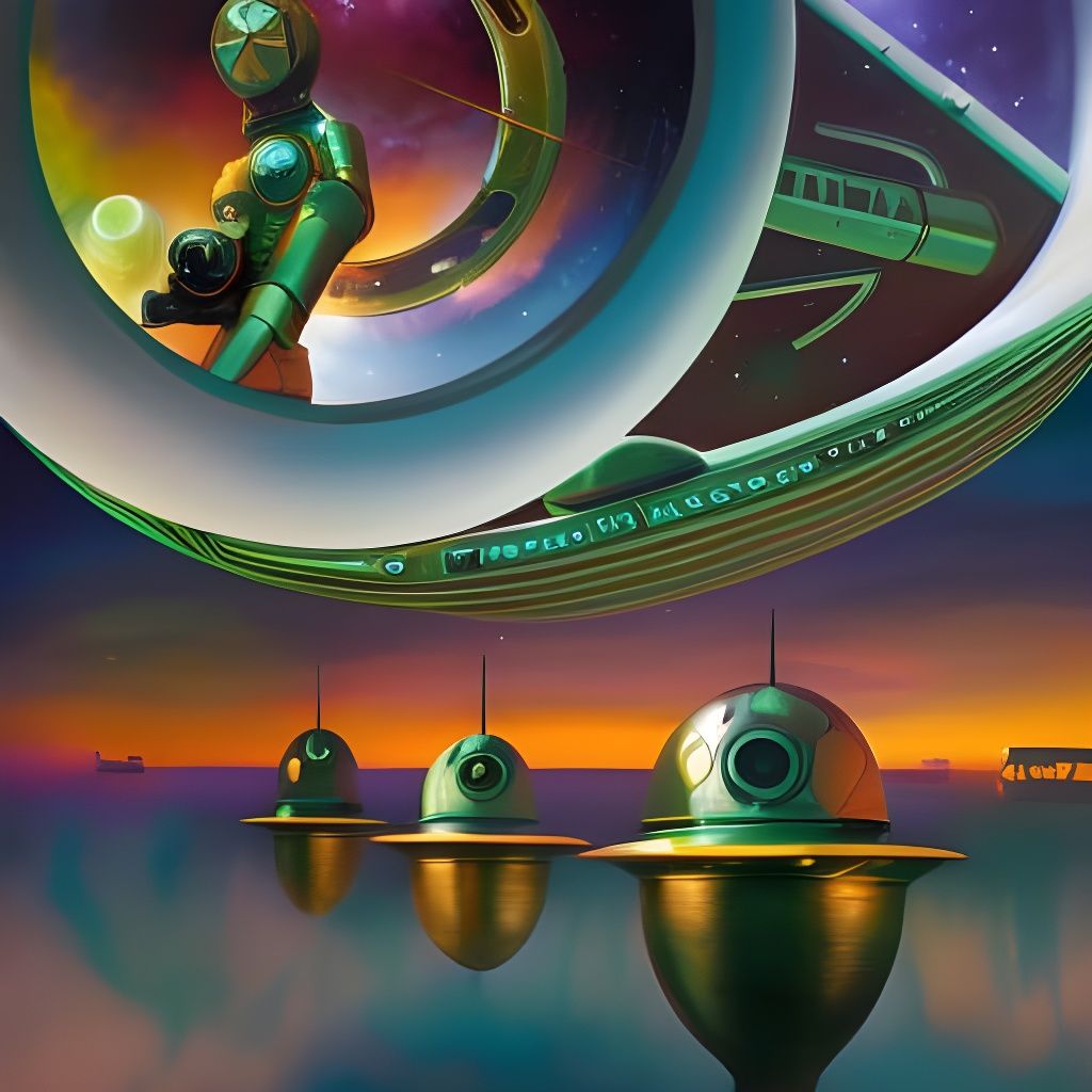 Space Pirates in Dreamcore Art Nouveau Style