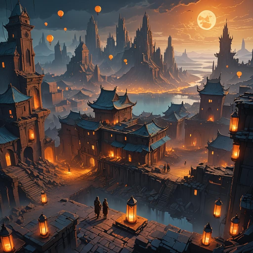 Imagine Dragons Concert in a Fantasy City