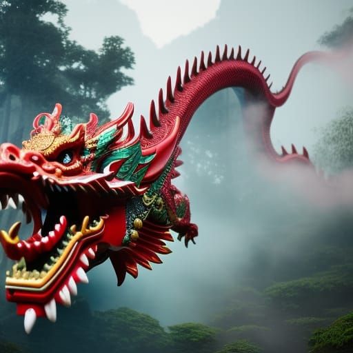 Jade Dragon Carving with Intricate Details