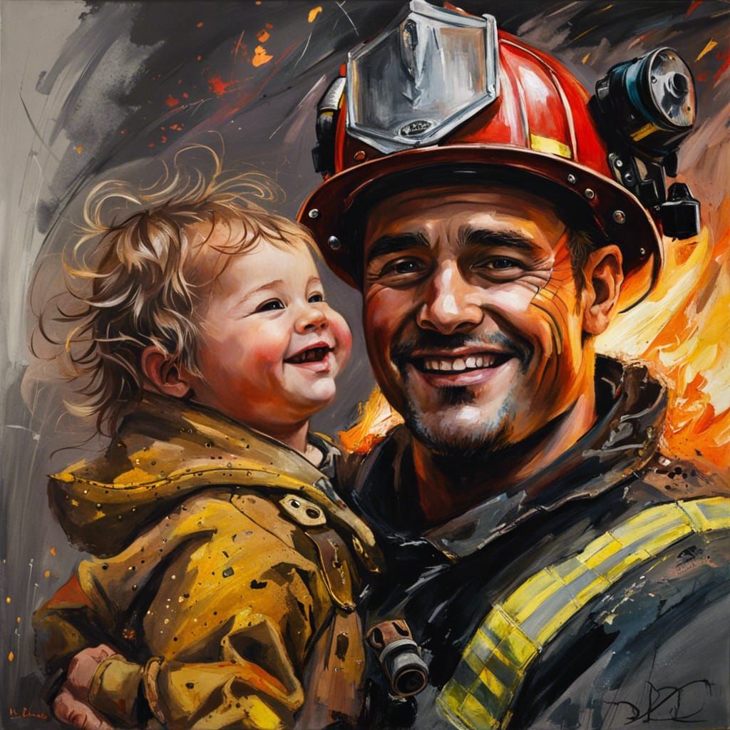 Saved from the flames (contemporary hero)!