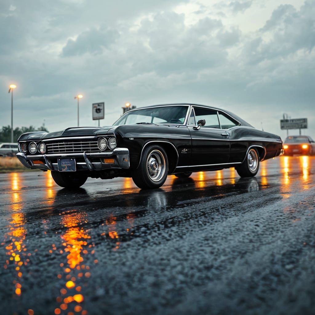 Glossy 1967 Chevrolet Impala in Hyperrealistic Detail