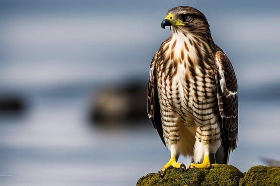Hawk Hunting Salmon: Nature Photography in 8K