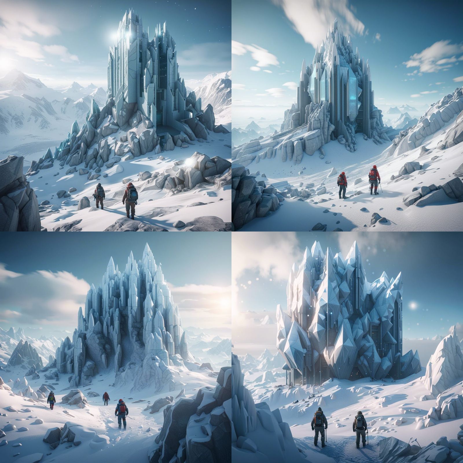 Antarctic Explorers Find Crystalline Structure, 3D Render