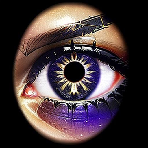 Crescent Moon Reflection in Woman's Eye