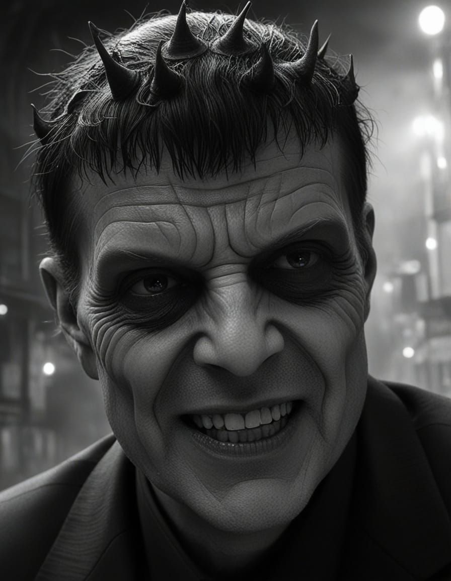 Dark Figure in Business Suit Exudes Menacing Aura