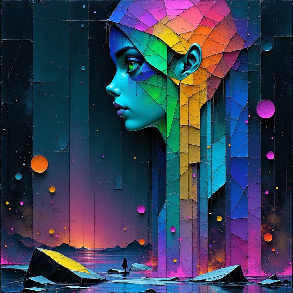 Mystical Fae in Shattered Glass Realm