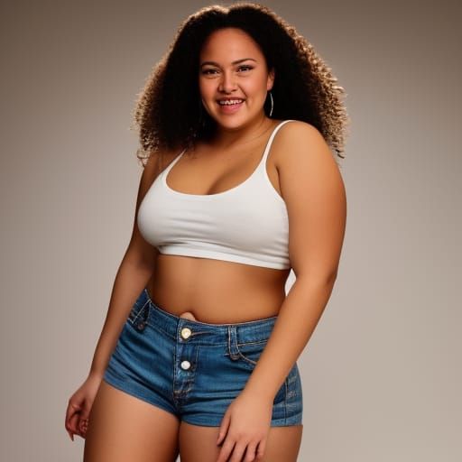 Woman in Daisy Dukes and Crop Top