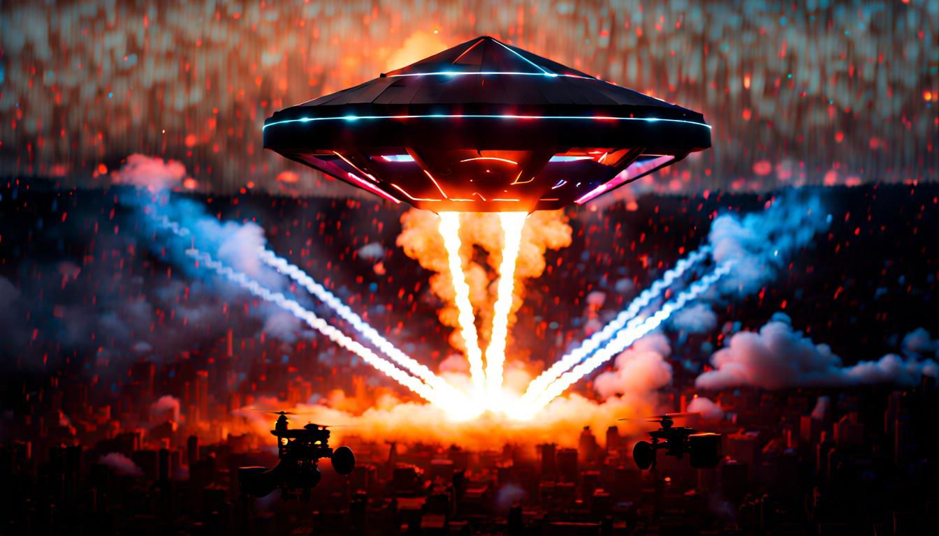 Spectacular Drone and Pyrotechnic Light Show