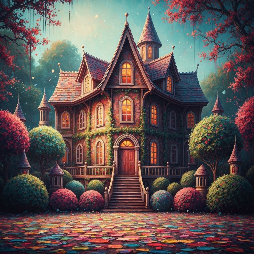 Enchanted Garden School in Moody Graffiti Art Style