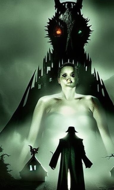 Horror Monster Lurking in Shadows: Tim Burton Style