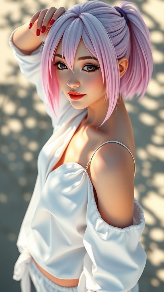 Sakura Haruno High-Fashion Portrait in Photo-Realistic Style