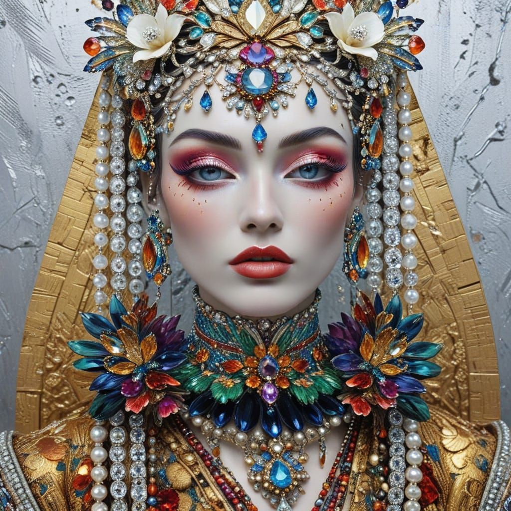 Ethereal Masterpiece of Vibrant Triadic Colors