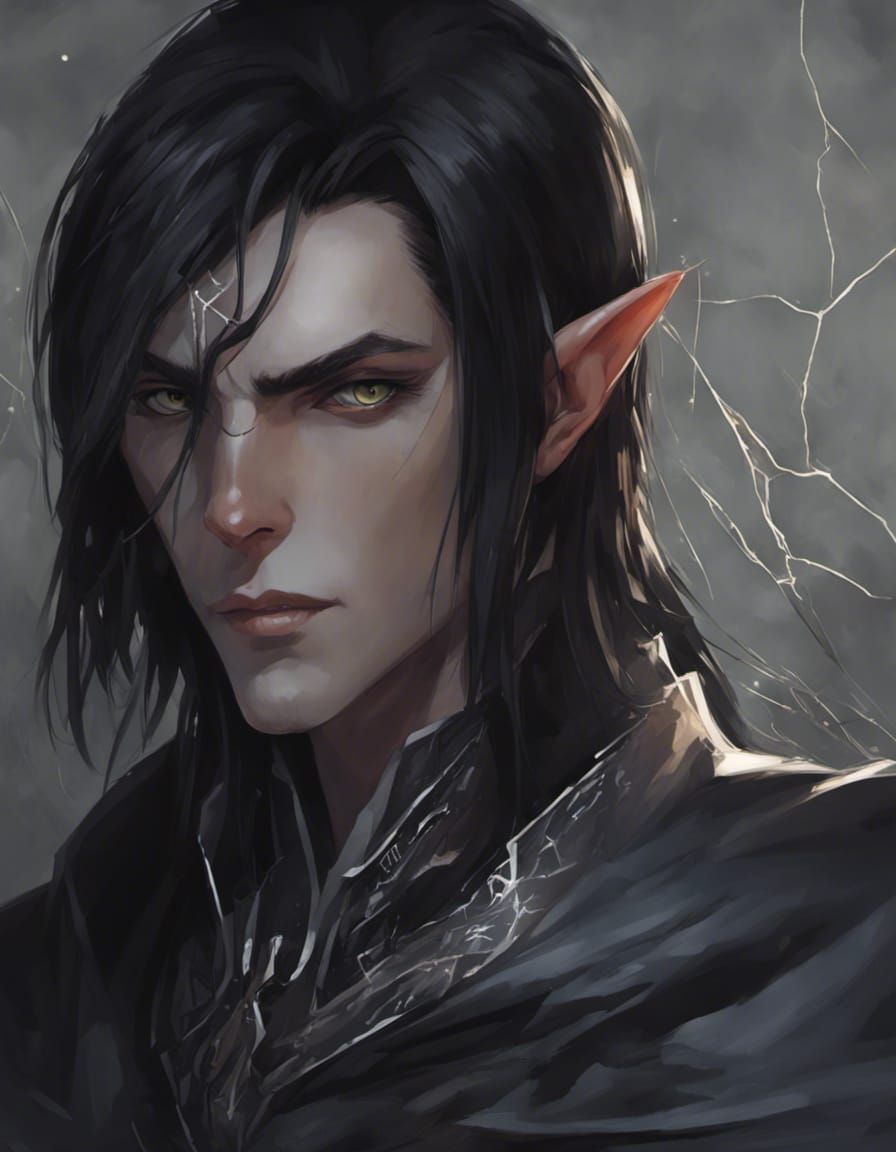 Elven Bladesinger with Lightning Magic