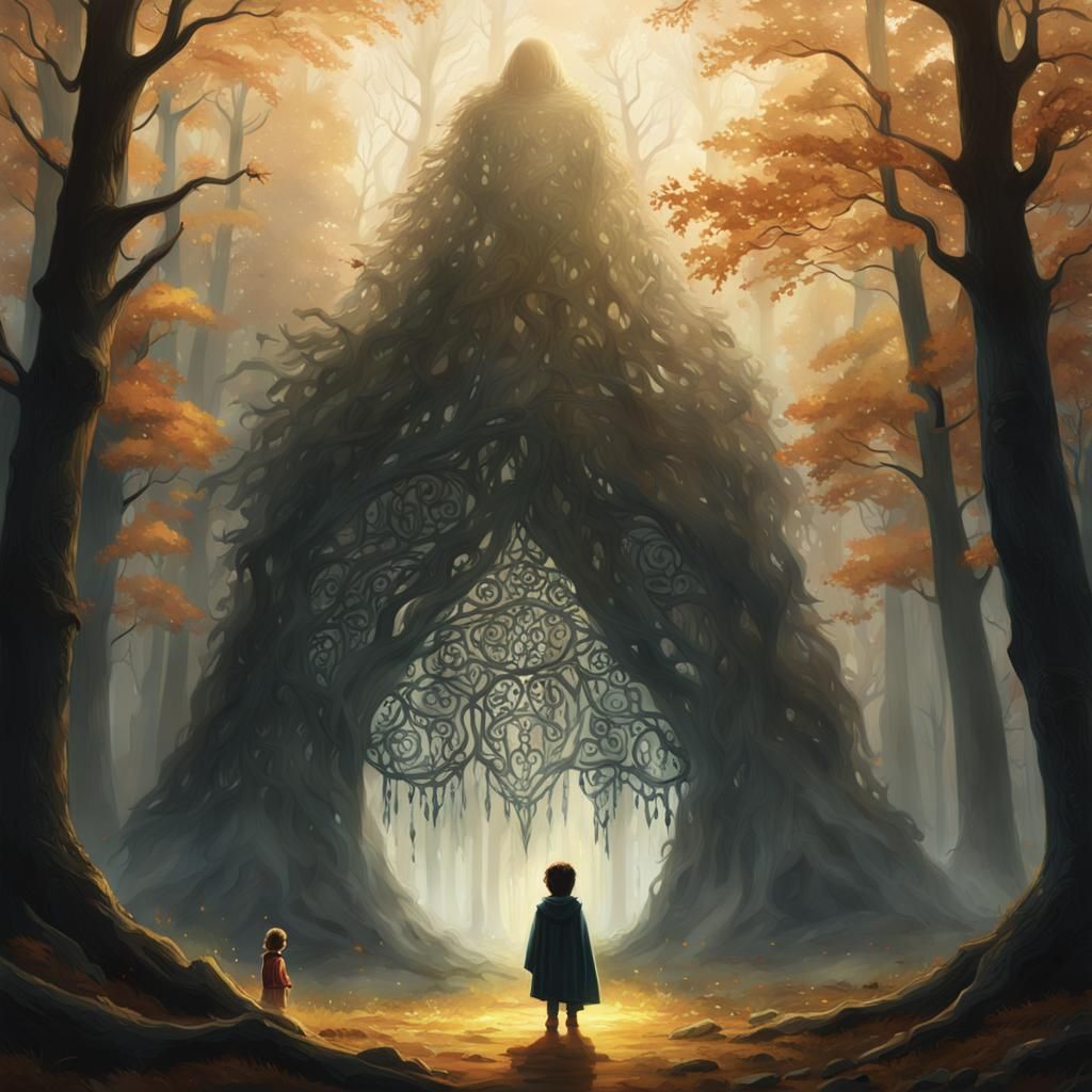 Child Confronts Death in Mystical Forest