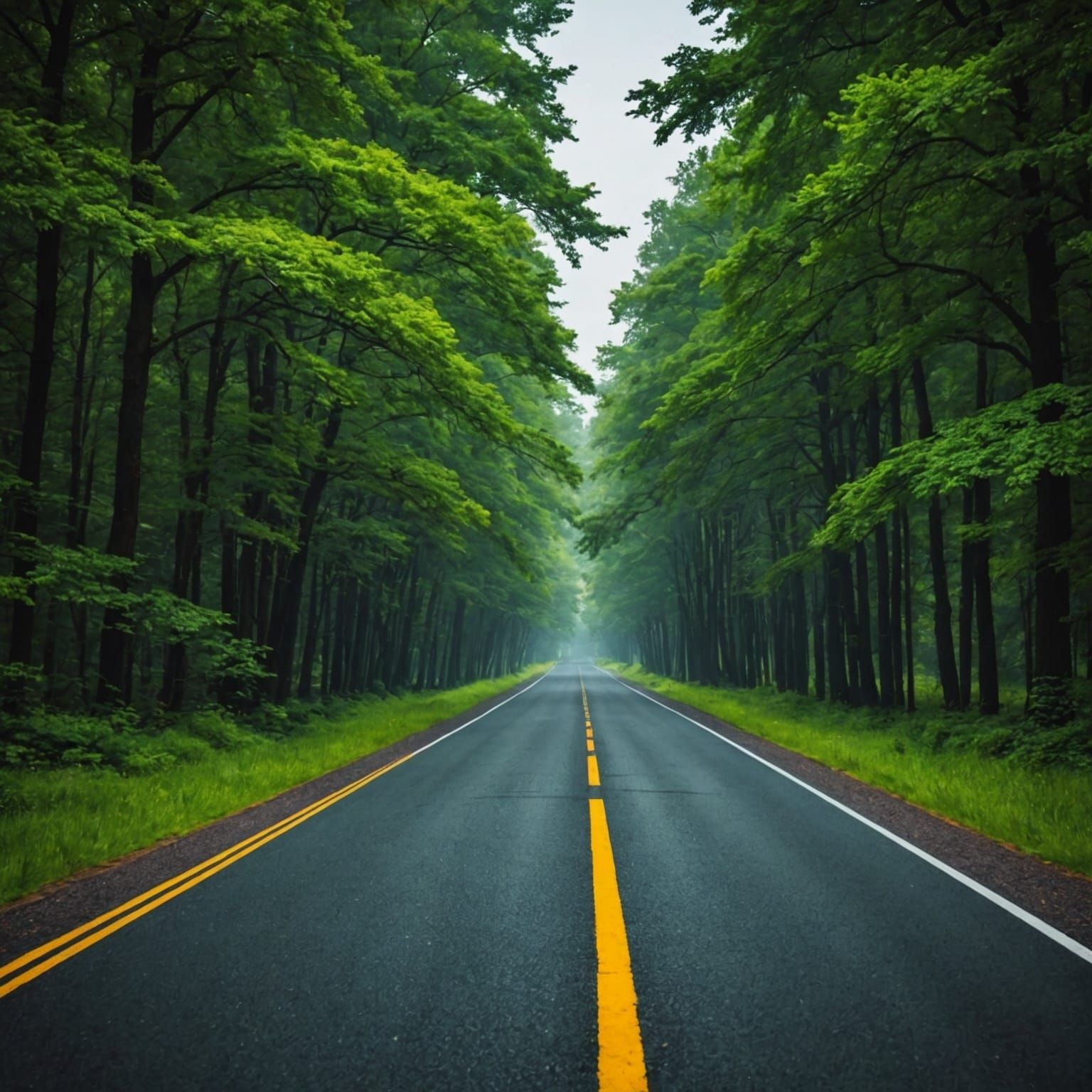 Solitary Road Visualized by AI