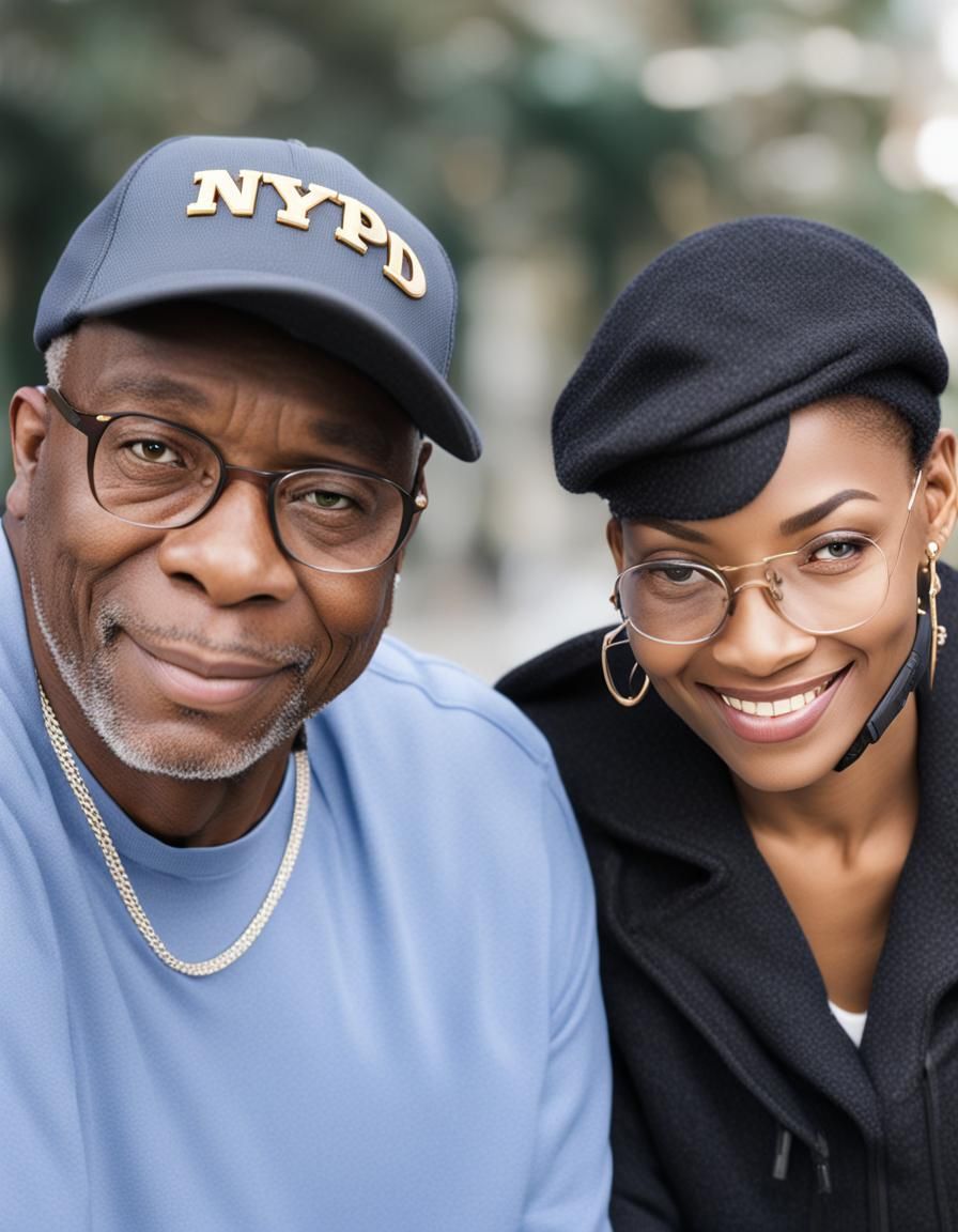 Photo Realistic Selfie of African American Couple