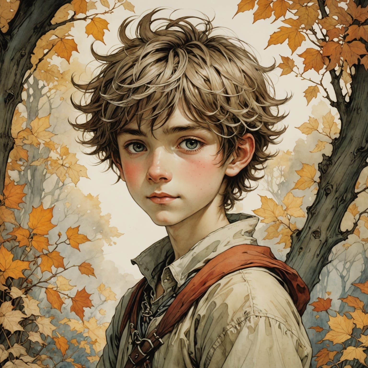 Innocent Boy in Vibrant Light