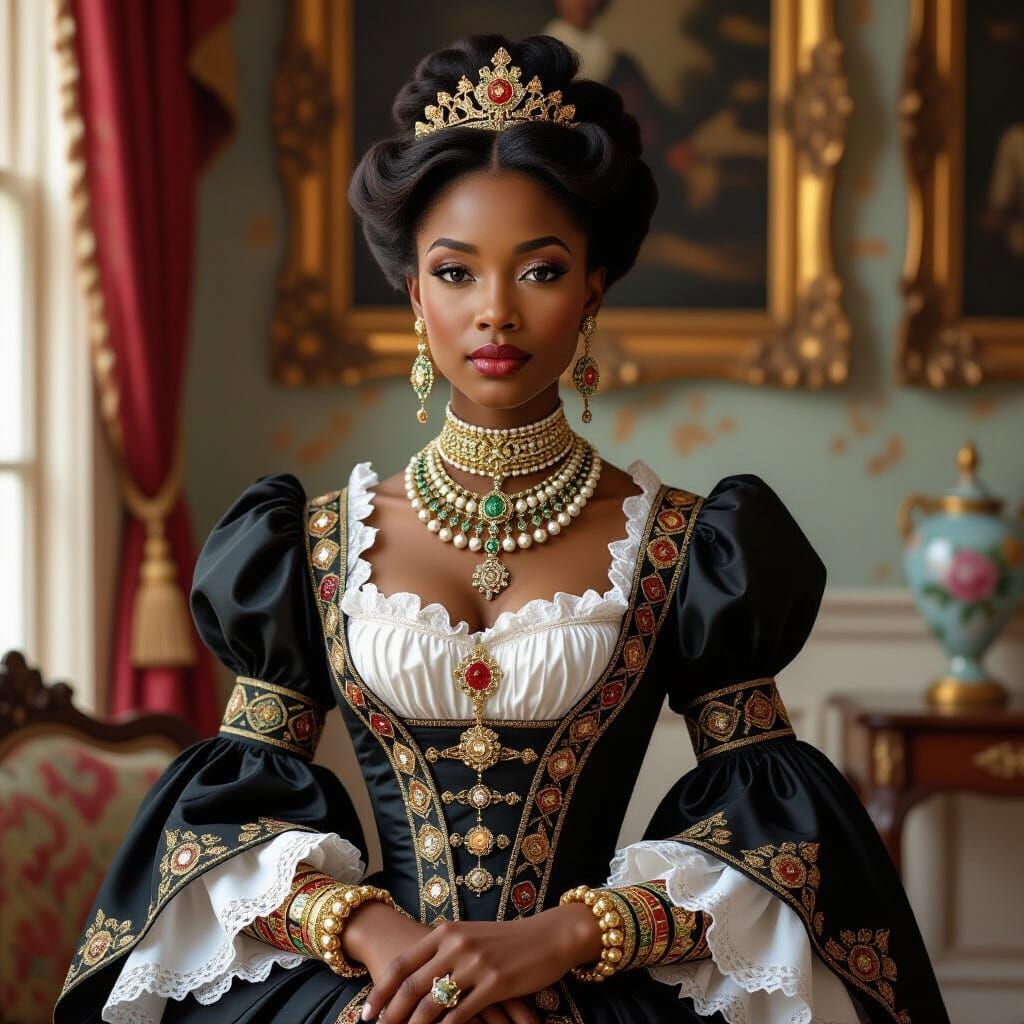 Yoruba Princess in Victorian Era Portrait