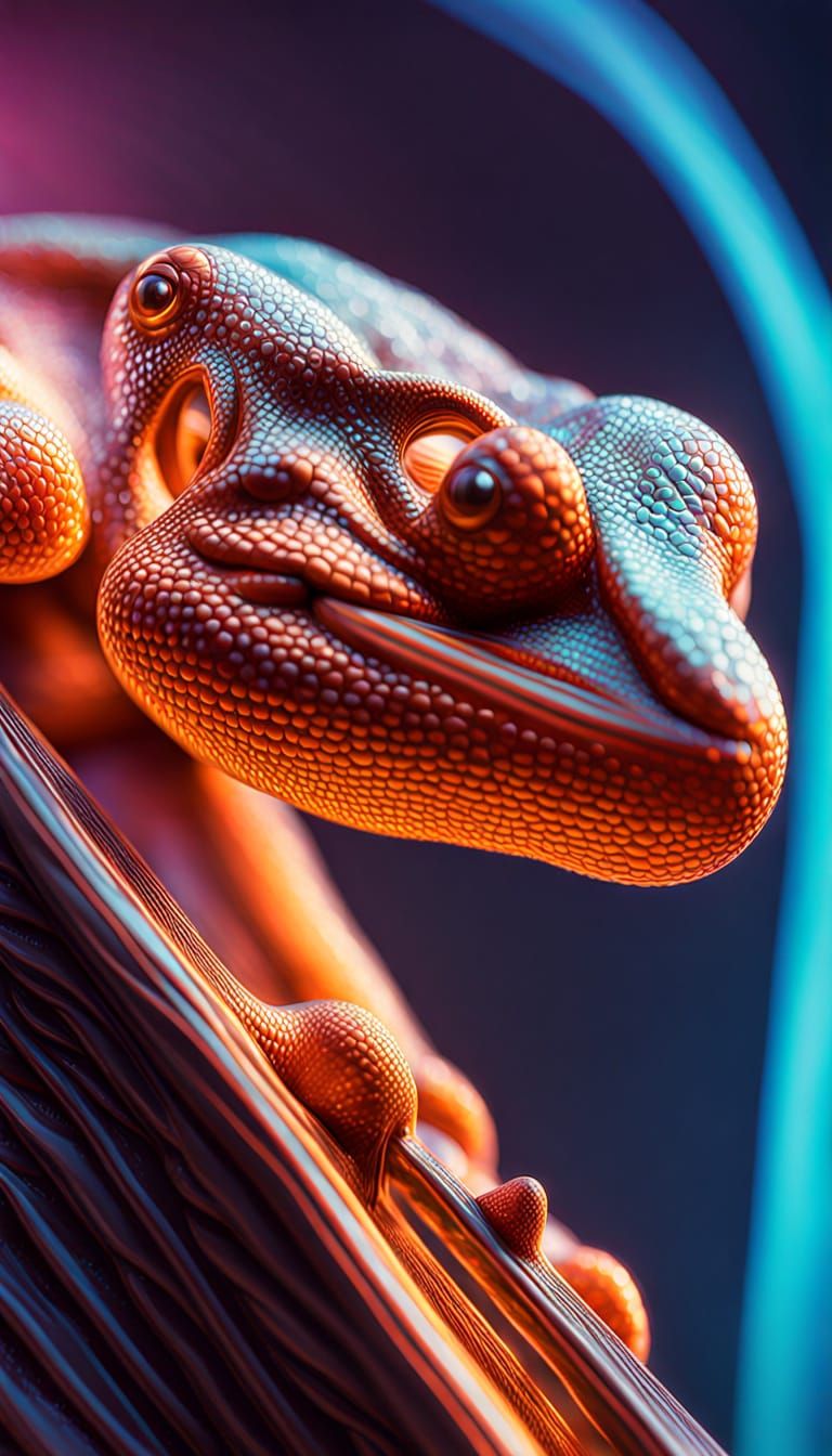 Escher's House of Stairs with Rolling Lizards