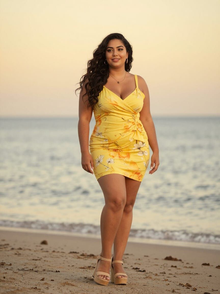 Elegant Egyptian Woman by the Seashore in Soft Sunlight