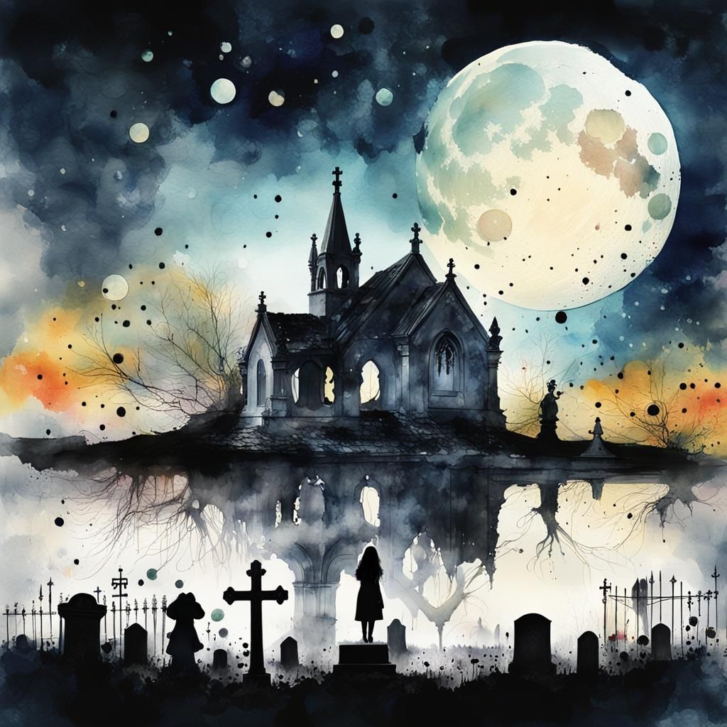 Dark & Moody Watercolor Art