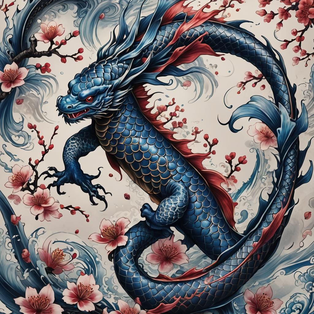 Japanese Tattoo Art: Koi, Dragons, and Cherry Blossoms