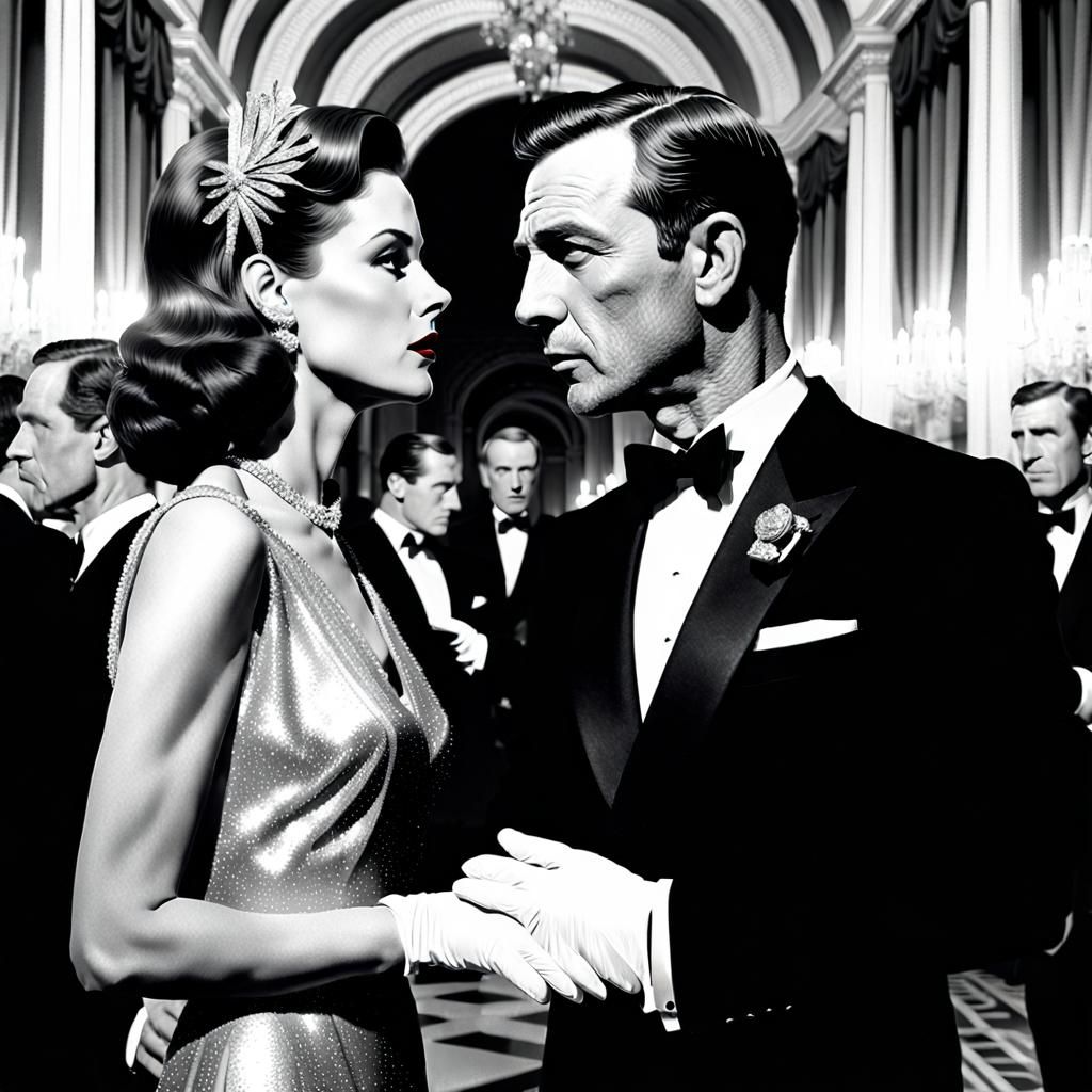 James Bond and Emma Peel: Retrofuturist New Year's Kiss
