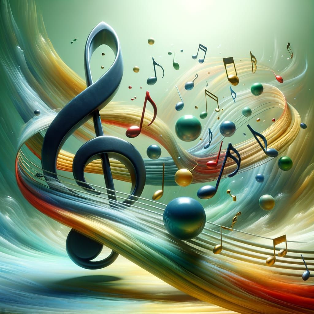 Dancing Music Notes in Harmony