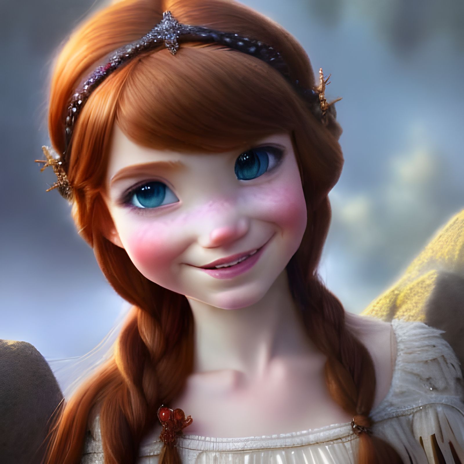 Princess Anna Rocks: A Hyperrealistic Concert Close-Up