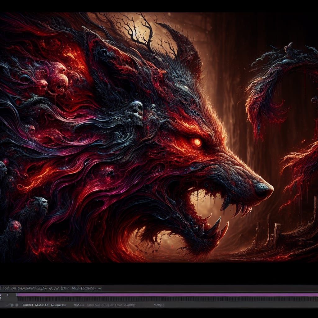 Fantasy Wolf Concept Art in 8K Resolution