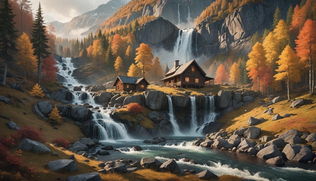 Norwegian Wilderness: Autumn Cabin Retreat in the Fjords
