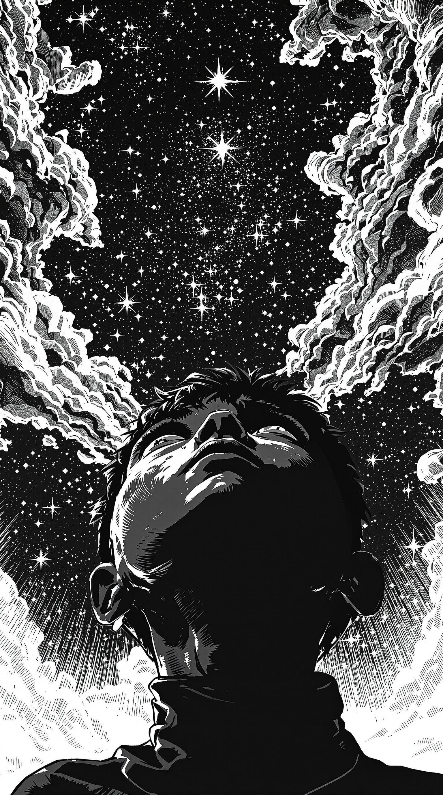 Manga-Inspired Portrait of an Autistic Child Looking to the....