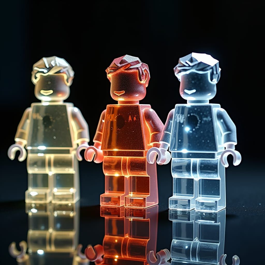 Diamond Lego Minifigures in Art Deco Style