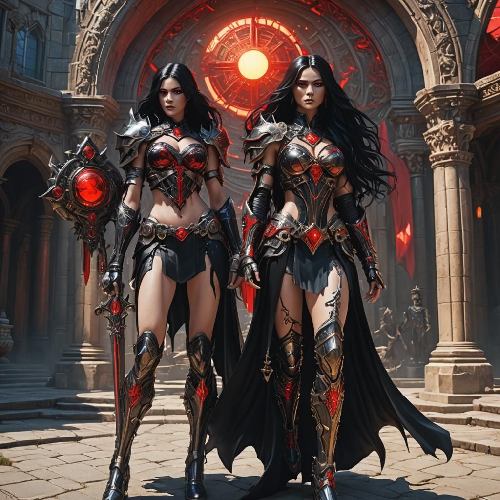 Gothic Fairy in Cyber Armor with Rococo Details