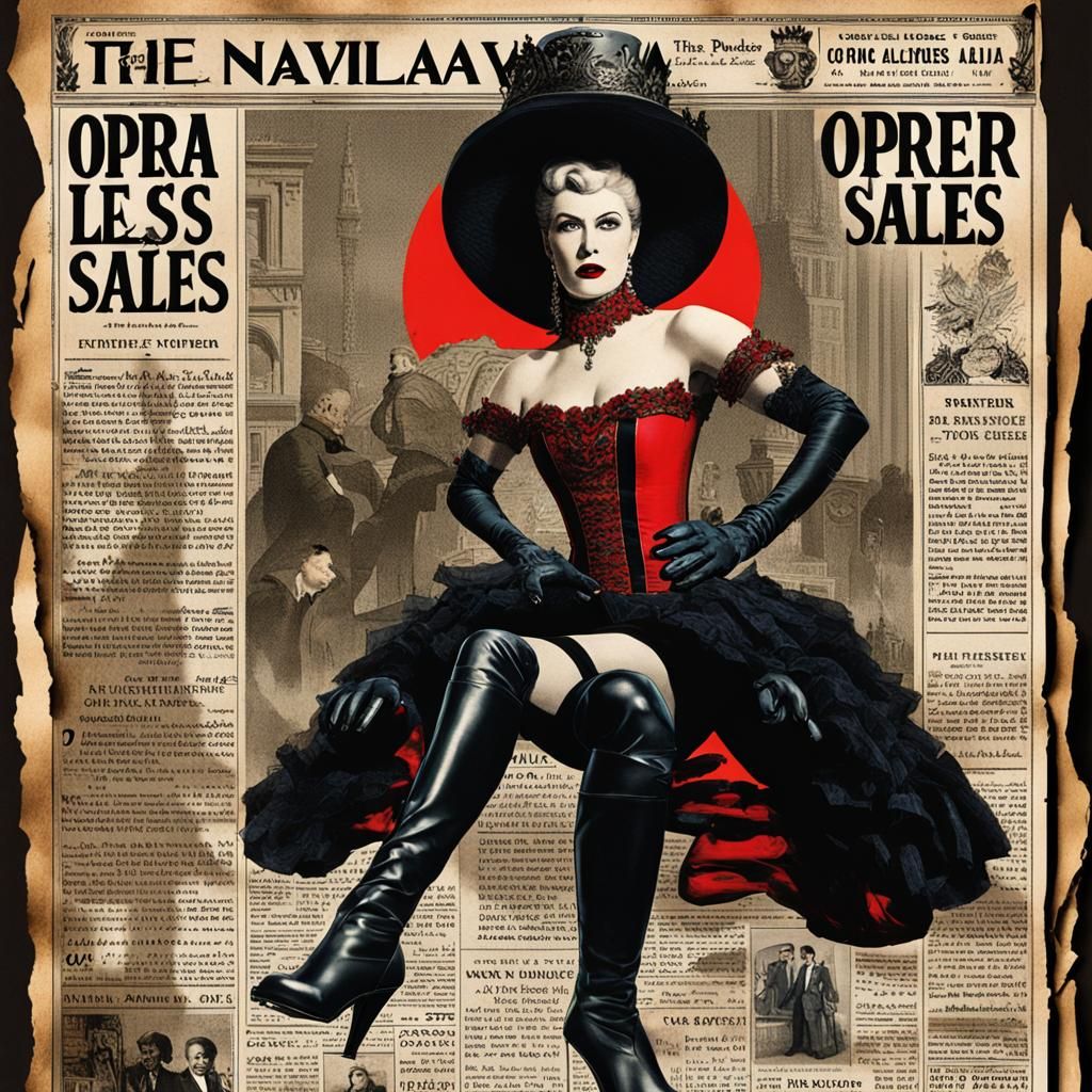 Opera Glove Sales Soar: Newspaper Front Page Art